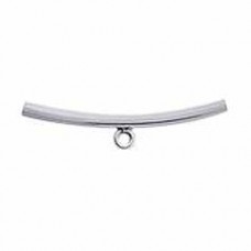 25.7x1.8mm Sterling Silver Curved Sq Tube - 1-Ring