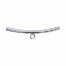 25.7x1.8mm Sterling Silver Curved Sqare Tube - 1-Ring - Each