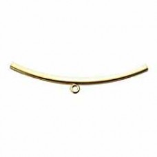 26.6x1.7mm Gold Filled Curved Square Tube Bead-Bail - 1-Ring - Each