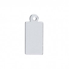 13.9x6.2mm 20ga Sterling Silver Tags with Loop - Each