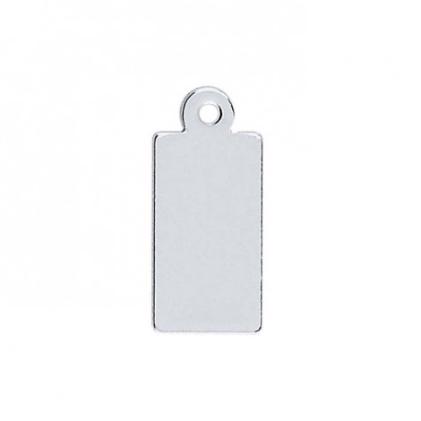 13.9x6.2mm 20ga Sterling Silver Tags with Loop