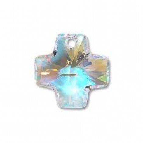 20mm Swarovski 6866 Cross Pendant - Crystal AB - Each 20mm Swarovski 6866 Cross Pendant - Crystal AB - Each