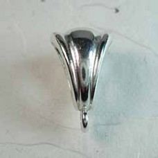 12x8mm Sterling Silver Medium Fancy Bail w/Ring - Each