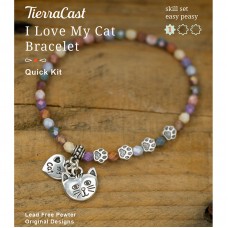 TierraCast I Love my Cat Bracelet Kit