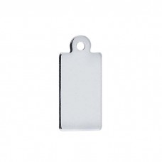 13.9x6.2mm Sterling Silver 24ga Rectangle Tag