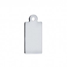 13.9x6.2mm Sterling Silver 24ga Rectangle Tags - Pack of 2