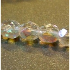 6mm Crystal AB Fire-Polished Beads