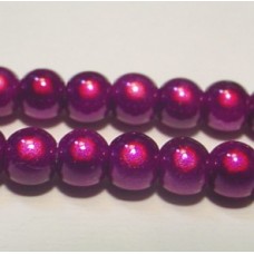 6mm Japanese Fuchsia Round Miracle Beads - Pack of 10