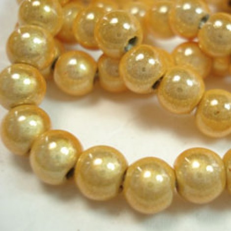6mm Japanese Miracle Beads - Goldenrod - Pack of 10