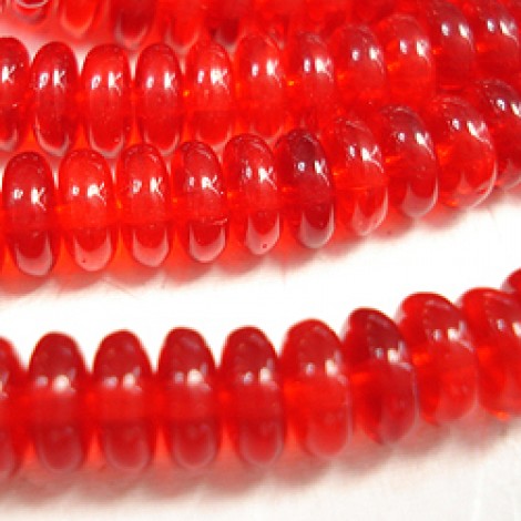 6mm Czech Rondelles - Siam Ruby - Pack of 20