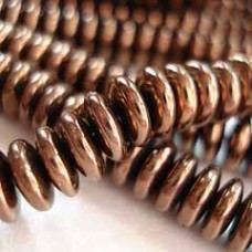 6mm Dark Bronze Czech Glass Rondelles - Pack of 20