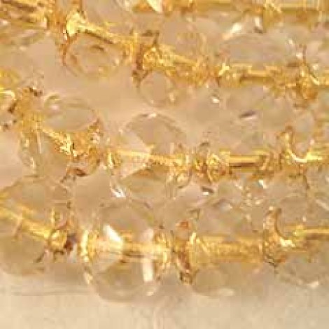 6mm 24K Gold Lined Crystal Czech Fire Polish Rosebuds - Pack of 10 6mm 24K Gold Lined Crystal Czech Fire Polish Rosebuds - Pack of 10