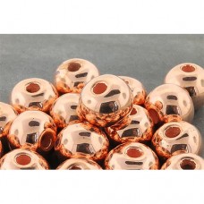6-7mm Copper Plated Greek Ceramic Round Beads