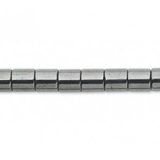 6x4mm Non-Magnetic Manmade Hematite Tube Beads - strand