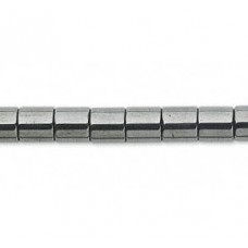 6x4mm Non-Magnetic Manmade Hematite Tube Beads - strand