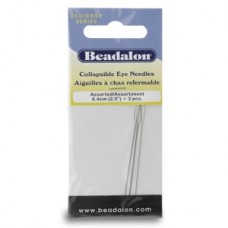 Beadalon Collapsible Eye Needles - 2.5" (6.5cm) - Assorted Pk