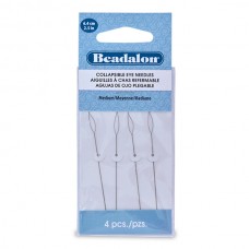 2.5in (6.5cm) Beadalon Medium Collapsible Eye Needles - 4 Pack