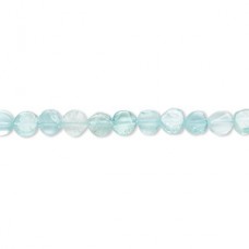 4mm Apatite Natural Flat Round Gemstone Beads