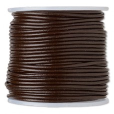1.4-1.6mm Brown (dyed) Indian Leather Round Cord