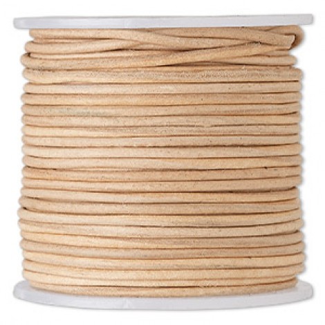 1.4-1.6mm Natural Indian Leather Round Cord