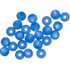 6mm Cool Frost Resin Round Beads - Blue