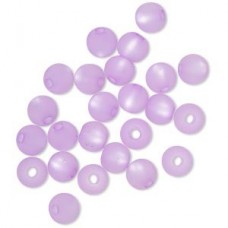6mm Cool Frost Resin Round Beads - Lavender