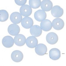 8mm Cool Frost Resin Round Beads - Lt Blue