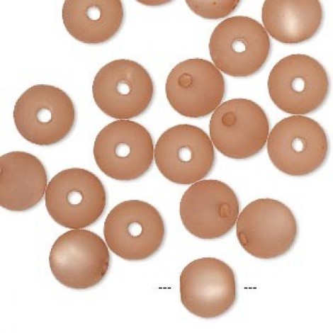 8mm Cool Frost Resin Round Beads - Champagne