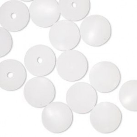 10mm Cool Frost Resin Round Beads - White