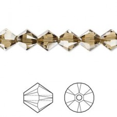 4mm Swarovski 5328 Crystal Bicones - Smokey Quartz - Pack of 10
