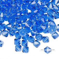 6mm Czech Preciosa Machine-Cut Crystal Bicones - Sapphire
