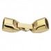 46x13mm (10x7mm ID) Fold-Over 24K Gold Plated Clasp for 10x7mm Licorice Leather - Each