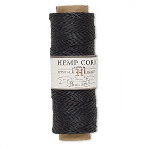 .5mm (10lb) Hemptique Hemp Cord - Black - 205ft