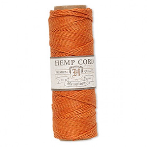 .5mm (10lb) Hemptique Hemp Cord - Orange - 205ft