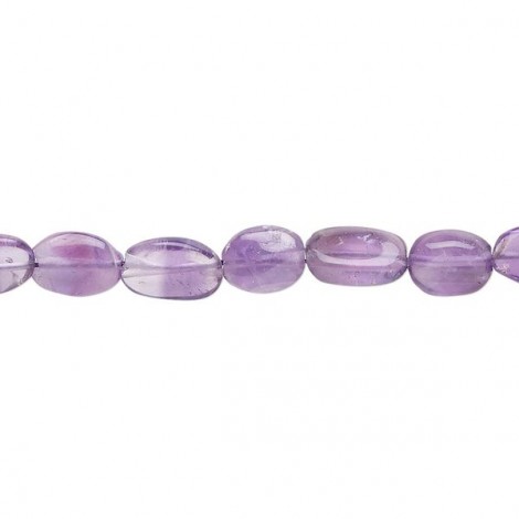 8x7mm Dark Flat Oval Amethyst Gemstone Beads - 16in (40.6cm) Strand 8x7mm Dark Flat Oval Amethyst Gemstone Beads - 16in (40.6cm) Strand