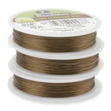 .018" 7 Strand Beadalon Bronze Beading Wire - 30ft