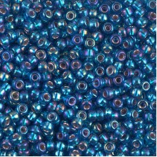 8/0 Miyuki Seed Beads - Silverlined Capri Blue AB 