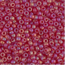 8/0 Miyuki Seed Beads - Matte Ruby Frosted AB - 20gm