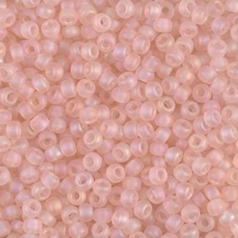 8/0 Miyuki Seed Beads - Transparent Light Tea Rose AB - 22gm