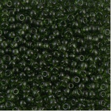 8/0 Miyuki Seed Beads - Transparent Olive Green - 22gm