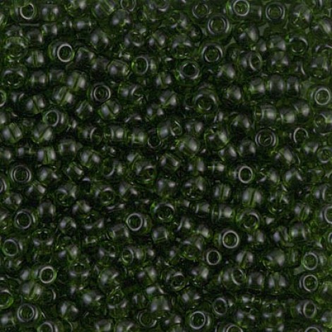 8/0 Miyuki Seed Beads - Transparent Olive Green - 22gm
