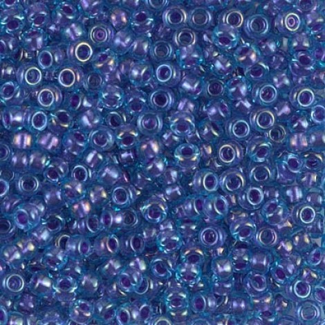 8/0 Miyuki Seed Beads - Amethyst Lined Light Blue