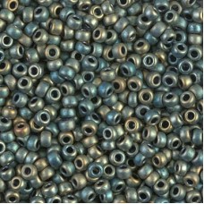 8/0 Miyuki Seed Beads - Matte Metallic Patina Iris - 12.5gm