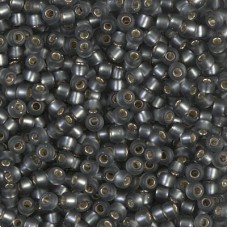 8/0 Miyuki Seed Beads - Matte Silverlined Grey - 10gm