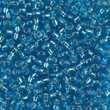 8/0 Miyuki Seed Beads - Silver Lined Dark Aqua - 22gm