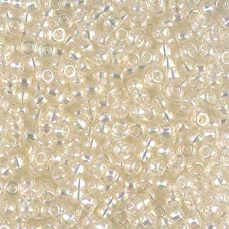 8/0 Miyuki Seed Beads - Crystal Ivory Gold Luster 