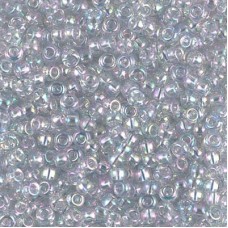 8/0 Miyuki Seed Beads - Transparent Light Marine Blue Gold Luster - 20gm