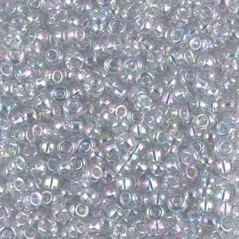 8/0 Miyuki Seed Beads - Transparent Light Marine Blue Gold Luster - 20gm 8/0 Miyuki Seed Beads - Transparent Light Marine Blue Gold Luster - 20gm