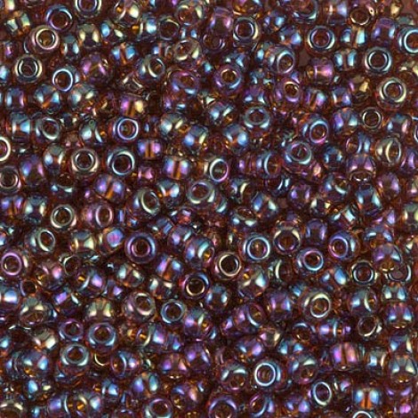 8/0 Miyuki Seed Beads - Transparent Topaz AB - 12.5gm 8/0 Miyuki Seed Beads - Transparent Topaz AB - 12.5gm