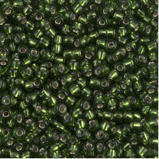 8/0 Miyuki Seed Beads - Silver Lined Olive - 22gm